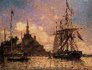 Johan Barthold Jongkind The Port of Rotterdam Spain oil painting artist